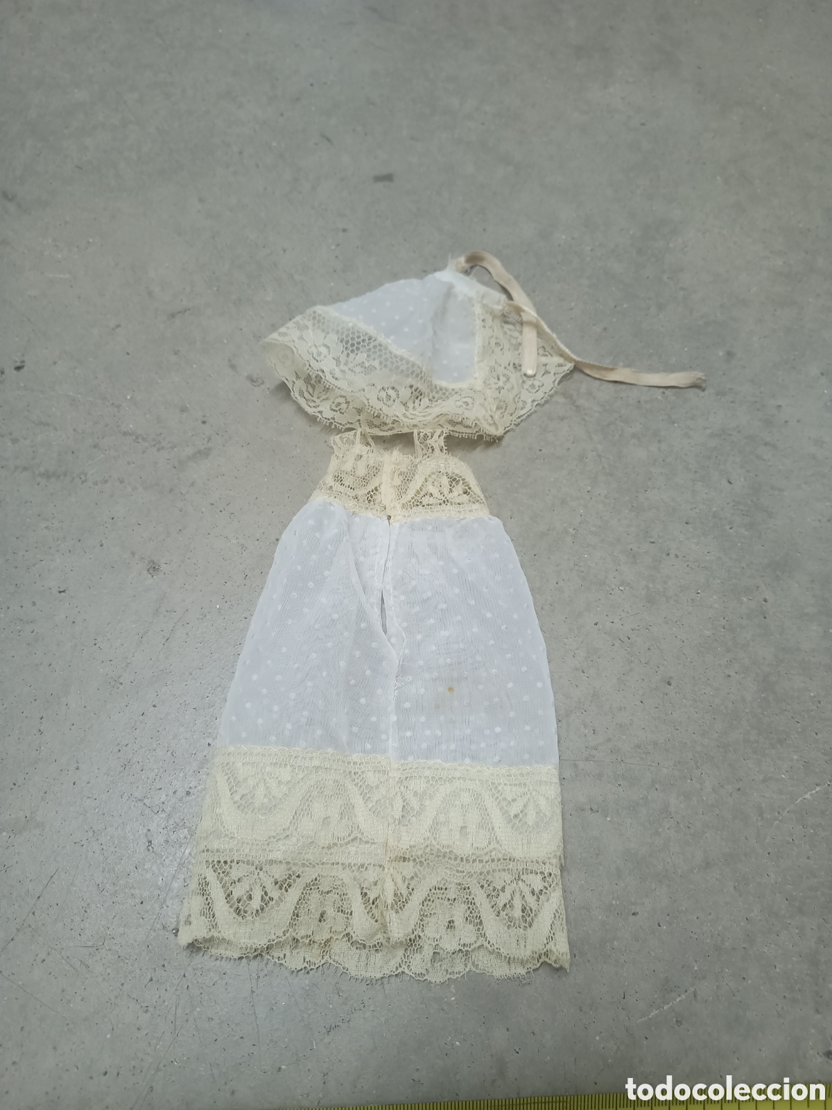 Vestidos mu&ntilde;ecas espa&ntilde;olas: FALD&Oacute;N ANTIGUO DE BAUTIZO DE MU&Ntilde;ECA - Foto 2