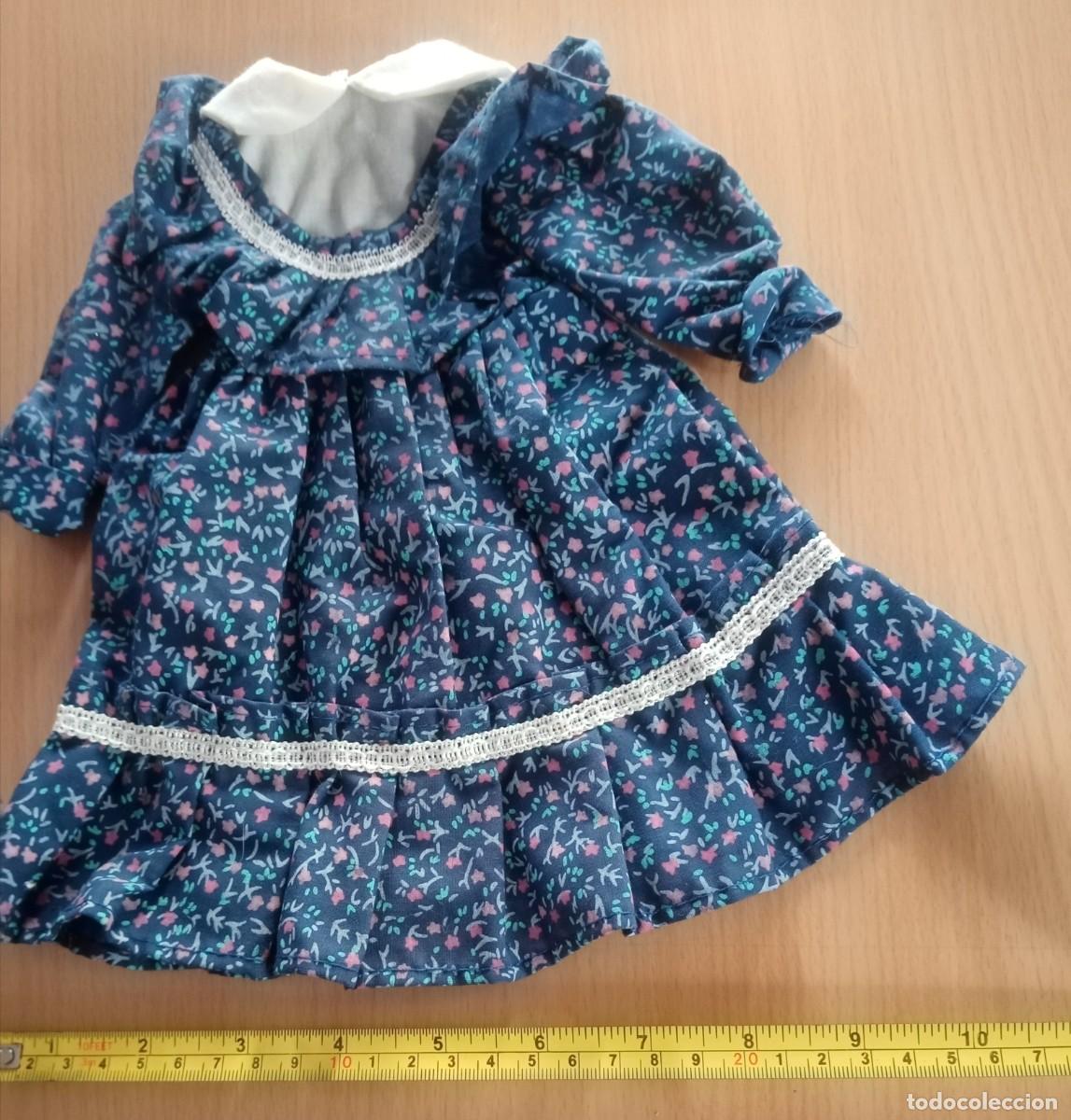 Vestidos mu&ntilde;ecas espa&ntilde;olas: Vestidito azul para mu&ntilde;eca. - Foto 2