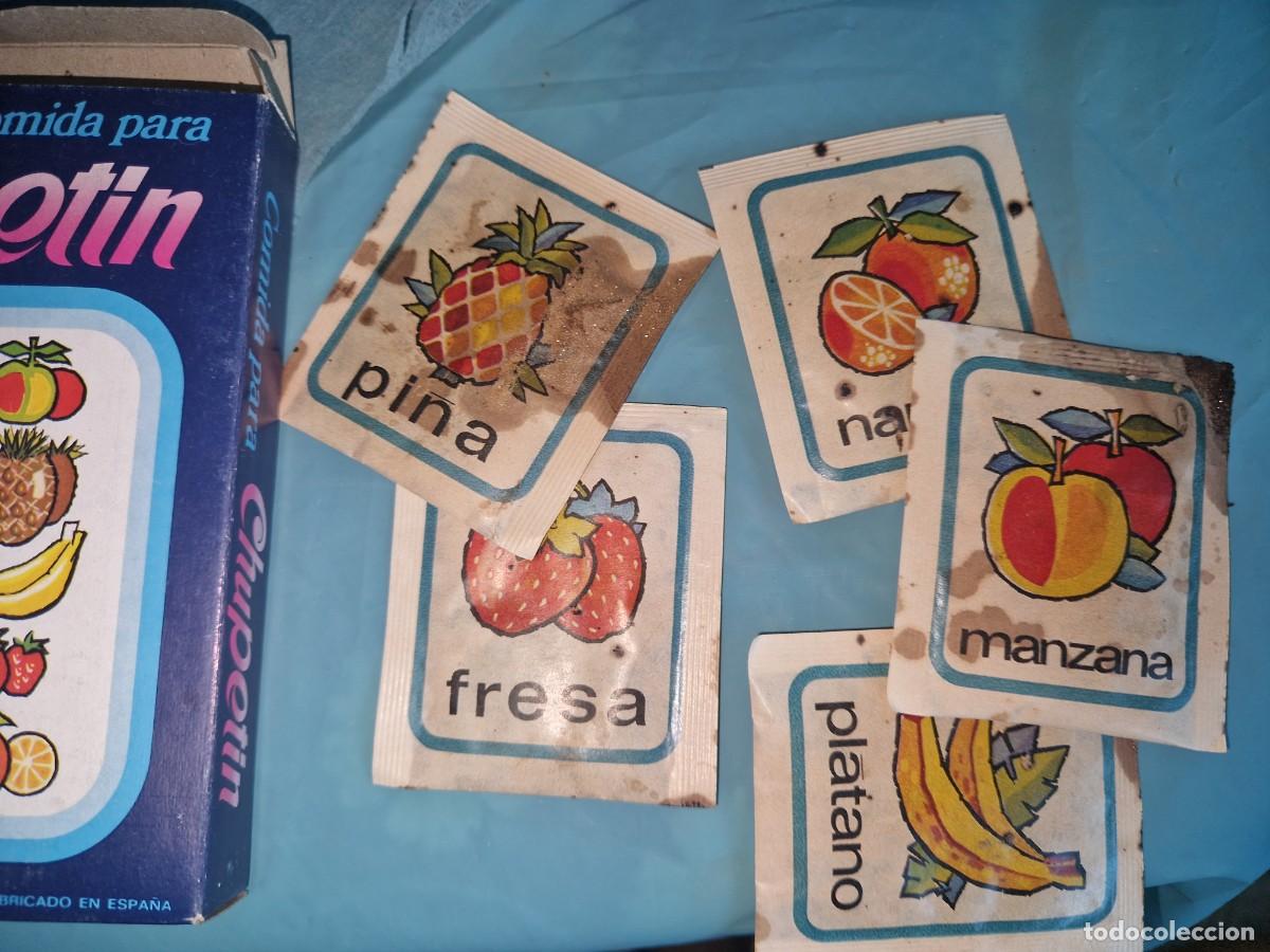 Vestidos mu&ntilde;ecas espa&ntilde;olas: MU&Ntilde;ECA VICMA - caja con 5 sobres de comida chupetin de VICMA
