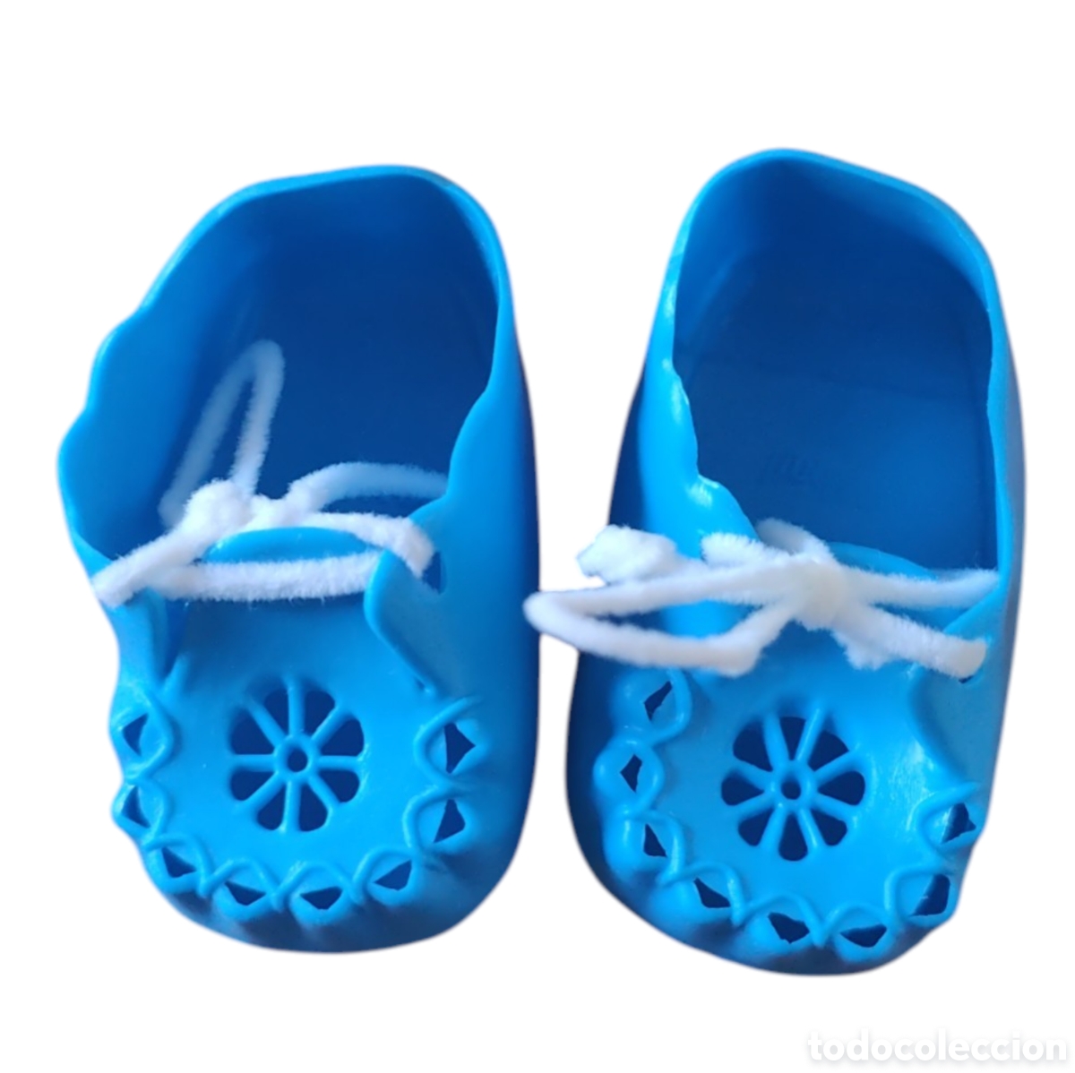 Vestidos Mu&ntilde;ecas Espa&ntilde;olas: :::: TB132 - ZAPATOS AZULES MARCA WONIL - 5 CM.