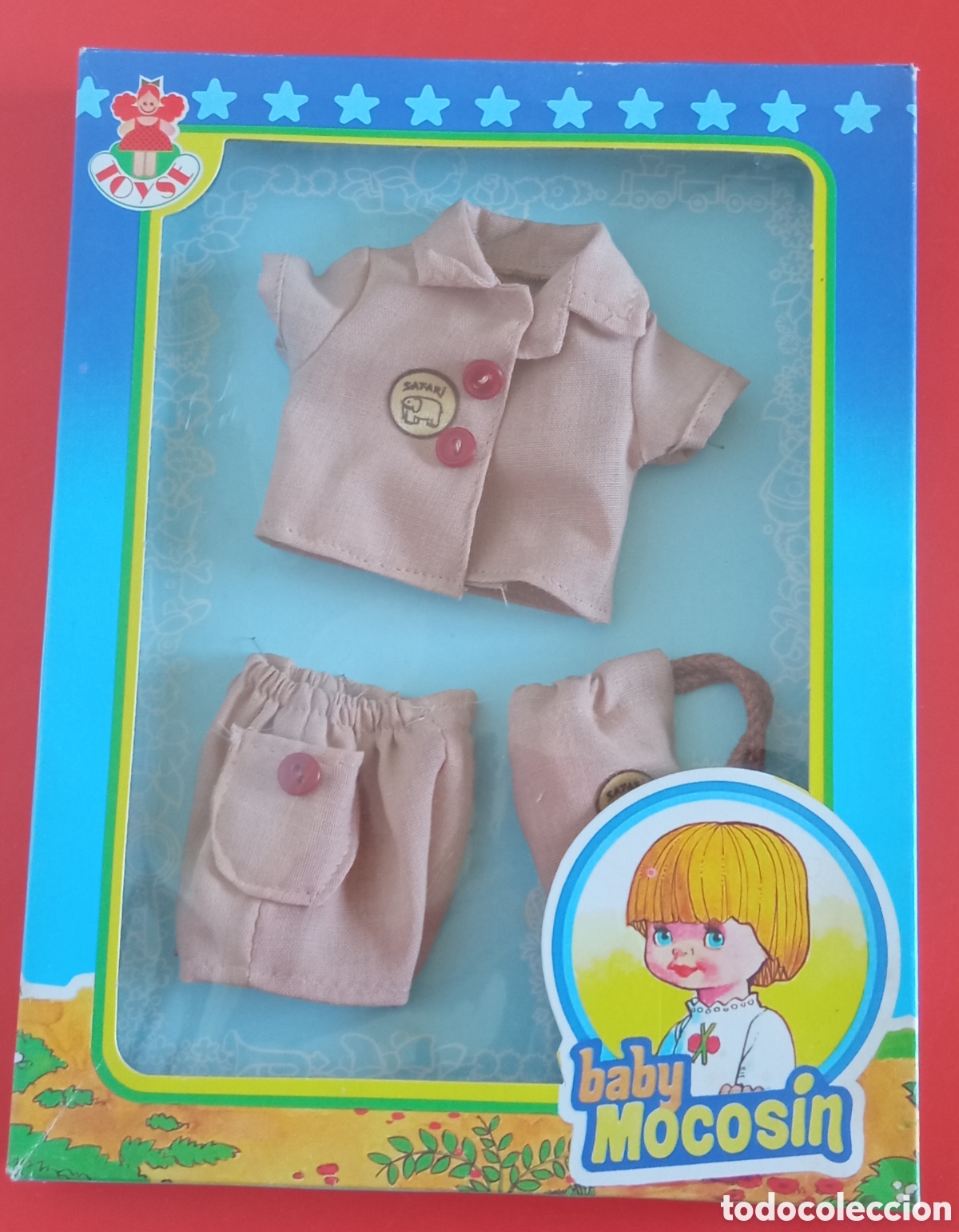 Vestidos Mu&ntilde;ecas Espa&ntilde;olas: CONJUNTO SAFARI BABY MOCOS&Iacute;N.TOYSE 70'S.NUEVO EN CAJA.
