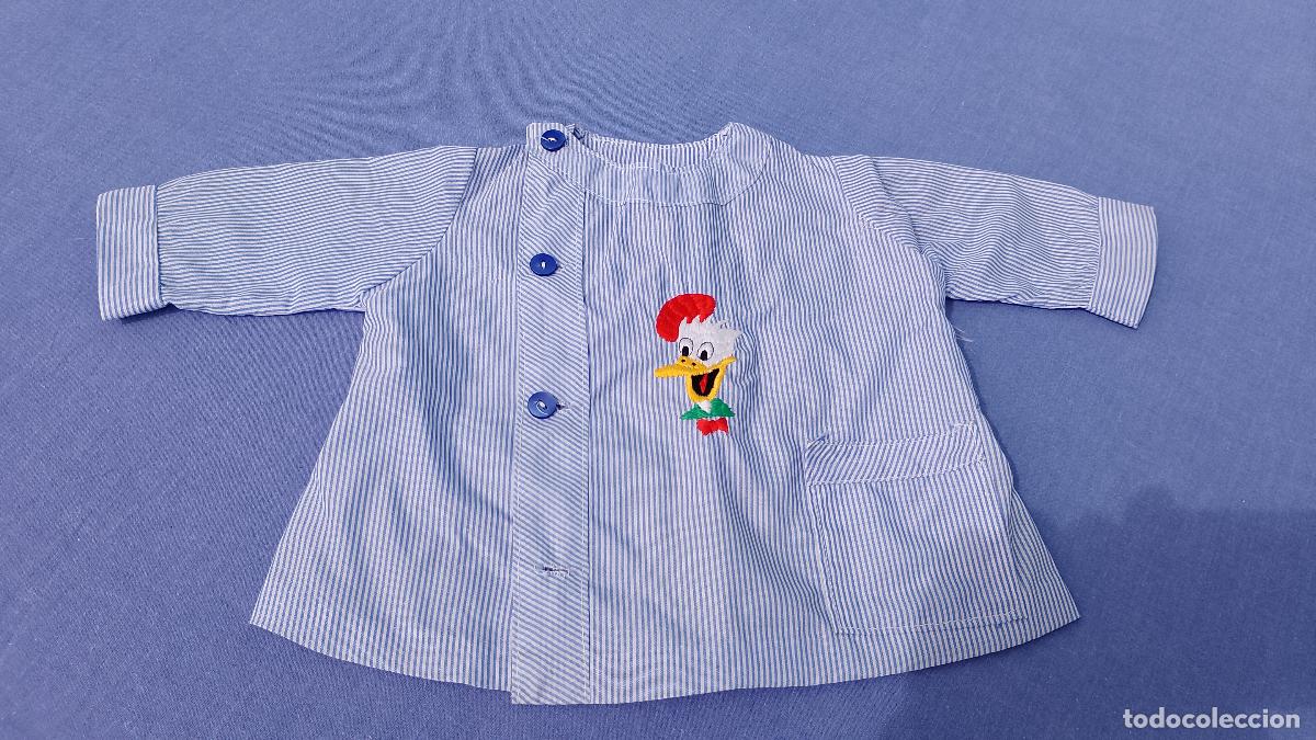Vestidos Mu&ntilde;ecas Espa&ntilde;olas: Antiguo babi bordado Pato Donald para mu&ntilde;ecas