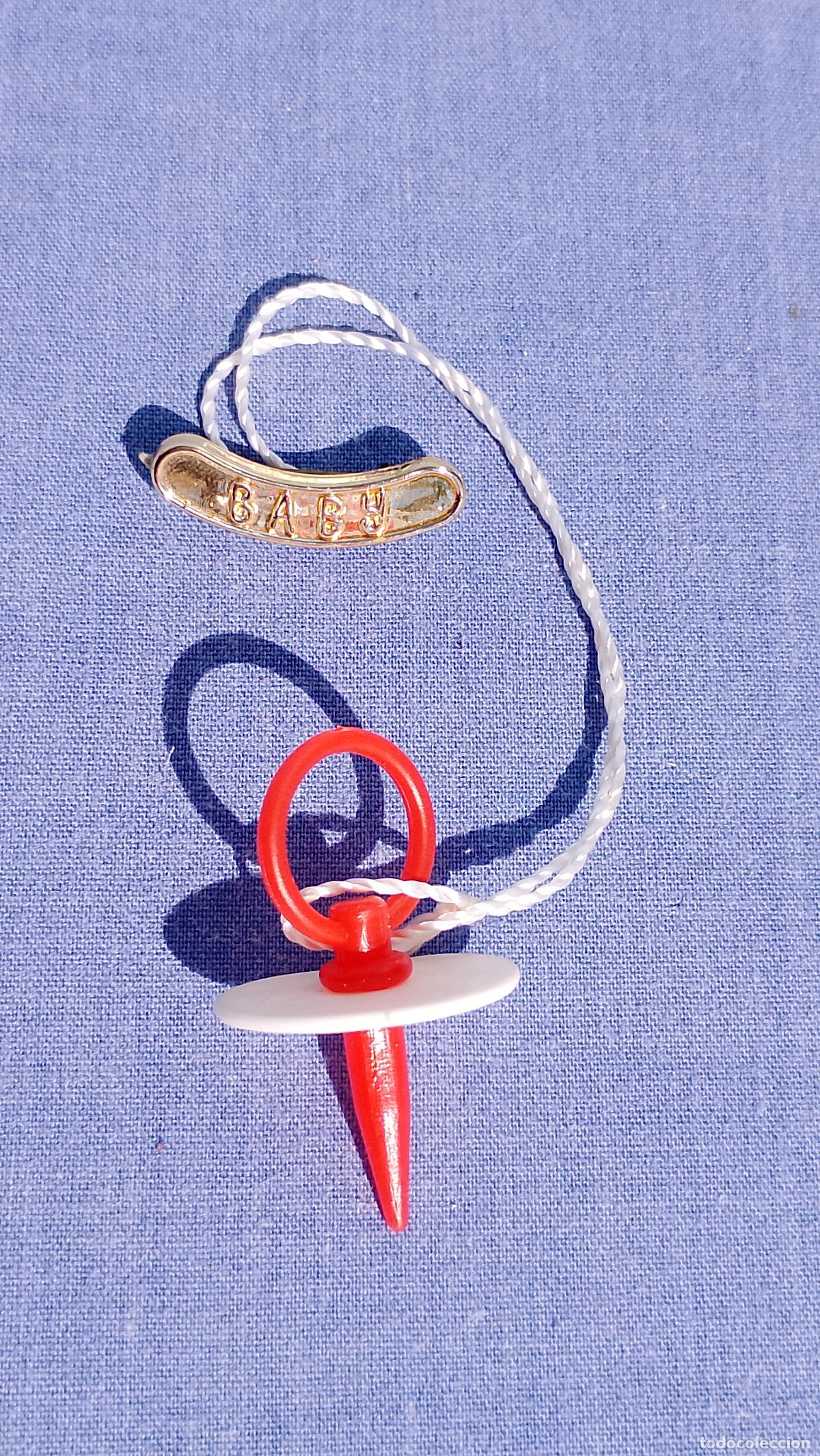 Vestidos Mu&ntilde;ecas Espa&ntilde;olas: Antiguo chupete con broche para mu&ntilde;ecas beb&eacute;