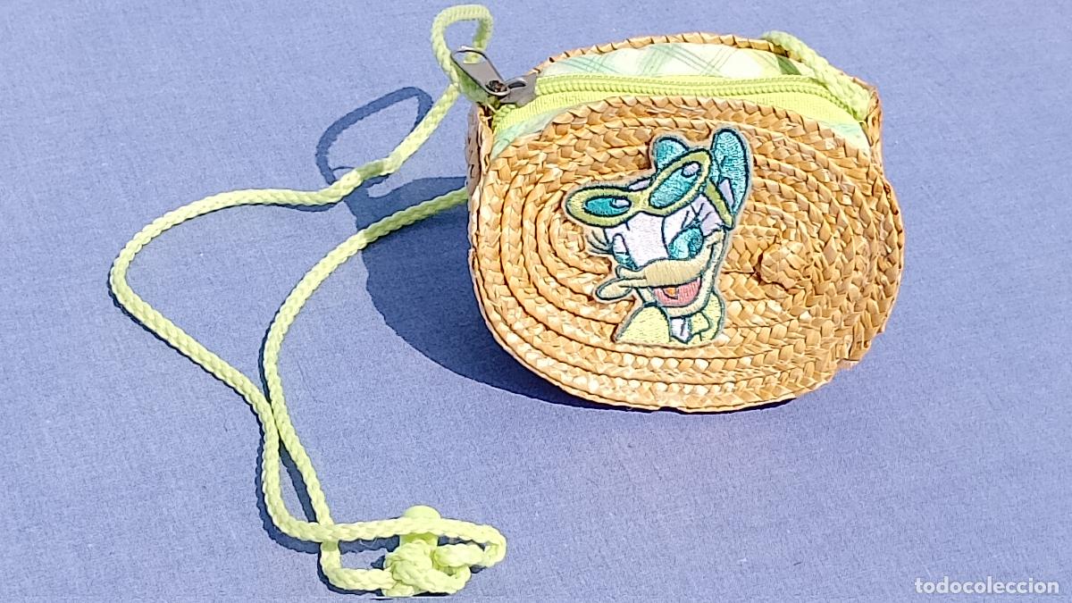 Vestidos Mu&ntilde;ecas Espa&ntilde;olas: Antiguo bolsito infantil de mimbre de pata Daisy de Disney