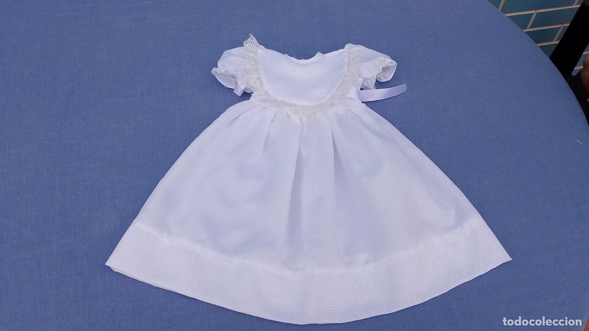 Vestidos Mu&ntilde;ecas Espa&ntilde;olas: Antiguo vestido blanco de comuni&oacute;n para mu&ntilde;ecas