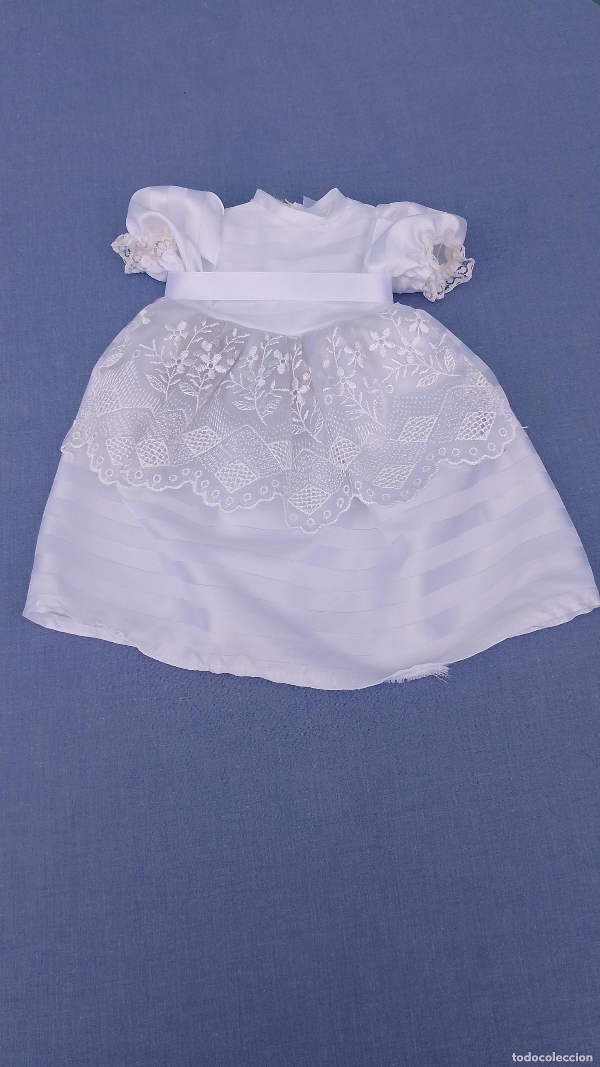 Vestidos Mu&ntilde;ecas Espa&ntilde;olas: Antiguo vestido blanco de comuni&oacute;n para mu&ntilde;ecas