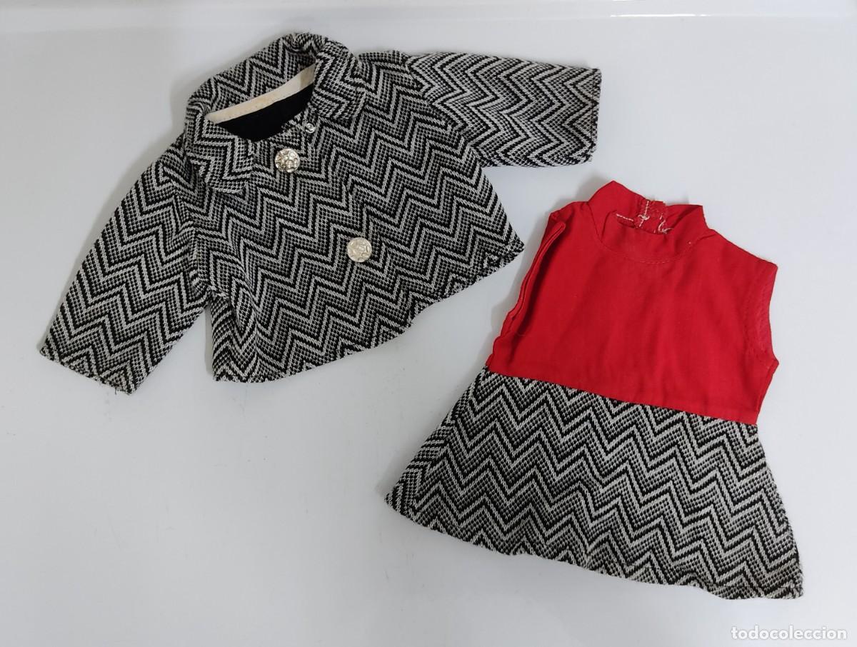 Vestidos Bonecas Espanholas: Conjunto vintage vestido y chaqueta para mu&ntilde;eca
