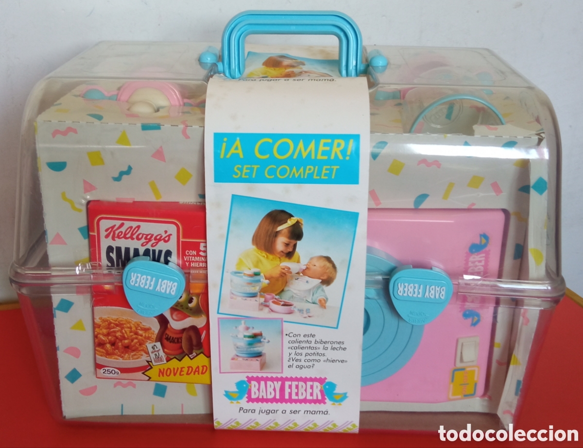 Vestidos Mu&ntilde;ecas Espa&ntilde;olas: MALET&Iacute;N &rdquo;A COMER&rdquo; CALIENTA-BIBERONES BABY FEBER 1989.COMPLETO,SIN USO.CON FALLO.