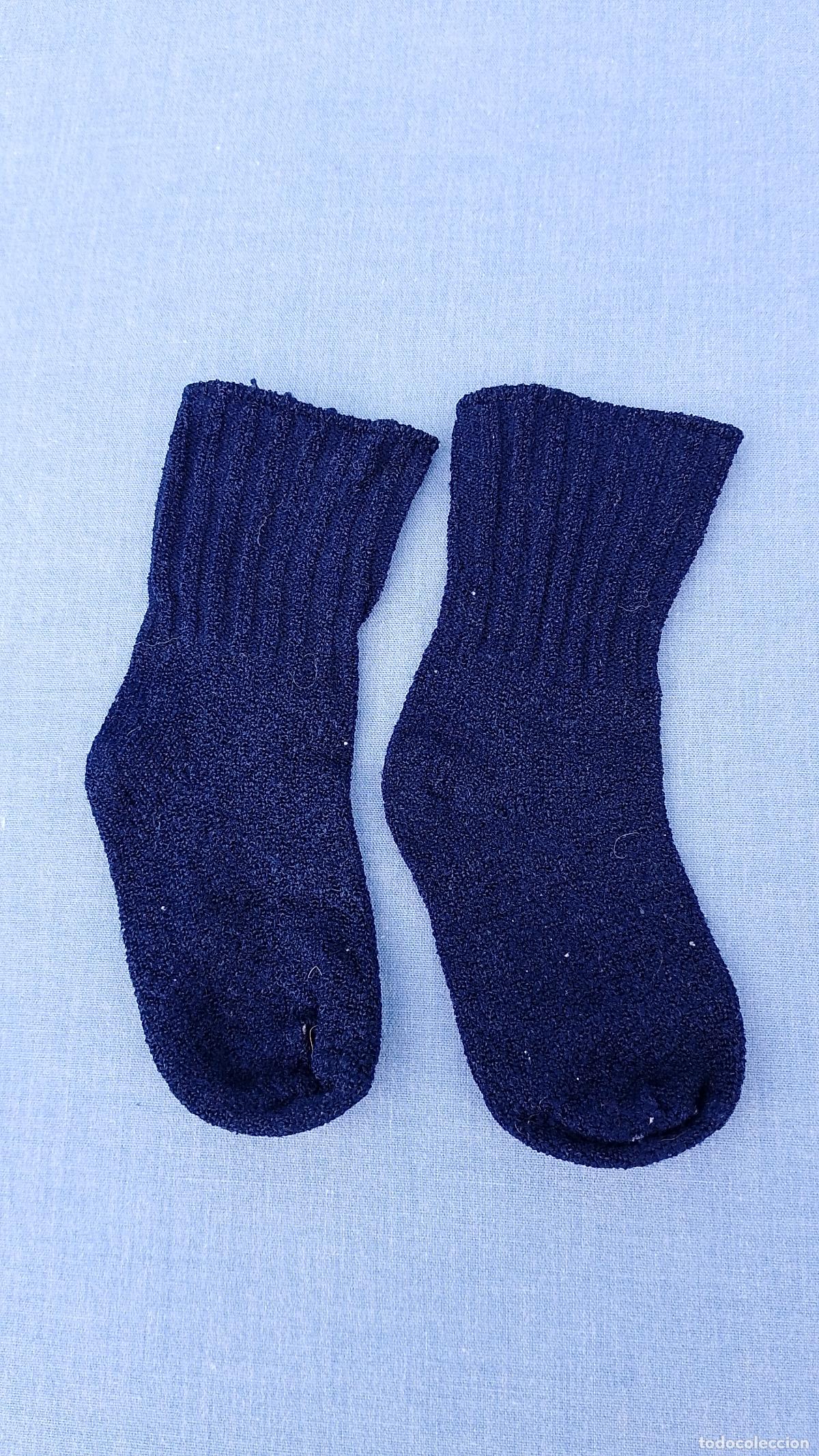 Vestidos Mu&ntilde;ecas Espa&ntilde;olas: Antiguos calcetines azul marino para mu&ntilde;ecas