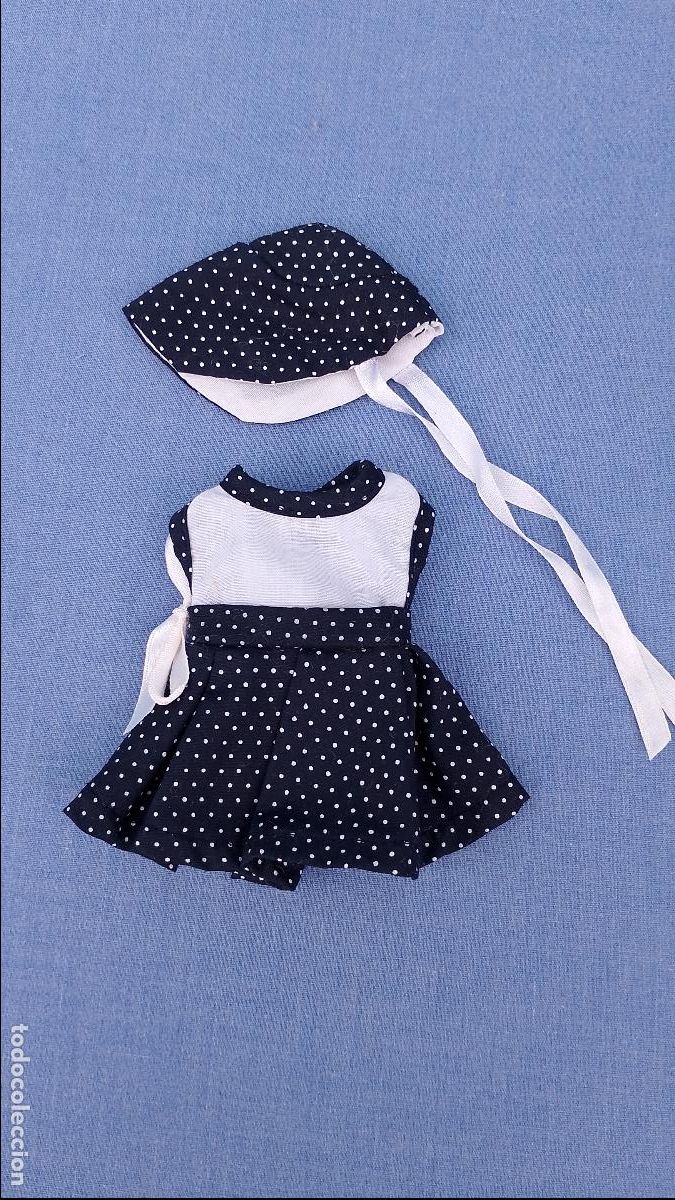 Vestidos Mu&ntilde;ecas Espa&ntilde;olas: Antiguo conjunto de vestido y gorro de mu&ntilde;eca Mariguita P&eacute;rez reedici&oacute;n Altaya