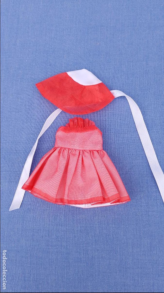 Vestidos Mu&ntilde;ecas Espa&ntilde;olas: Antiguo conjunto de vestido y gorro de mu&ntilde;eca Mariguita P&eacute;rez reedici&oacute;n Altaya