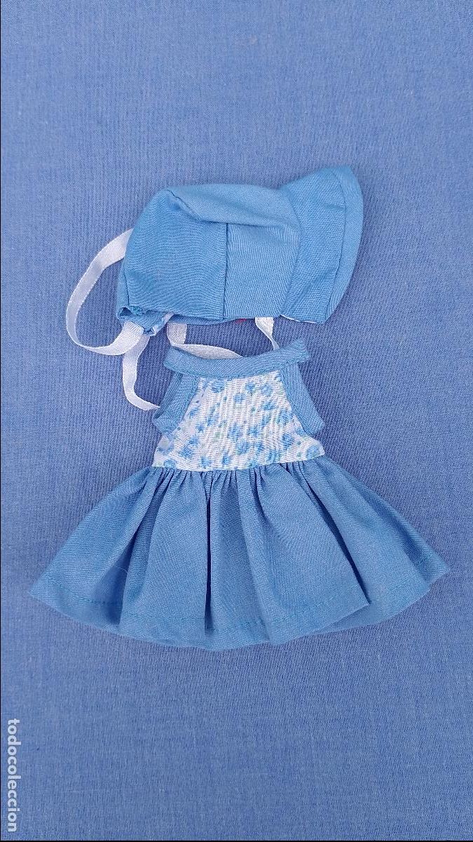 Vestidos Mu&ntilde;ecas Espa&ntilde;olas: Antiguo conjunto de vestido y gorro de mu&ntilde;eca Mariguita P&eacute;rez reedici&oacute;n Altaya