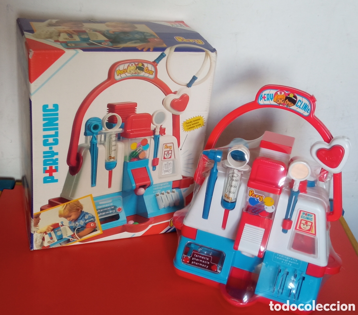 Vestidos Mu&ntilde;ecas Espa&ntilde;olas: MALET&Iacute;N CL&Iacute;NICA M&Eacute;DICO ENFERMERA PERY CLINIC 80'S.NUEVO EN CAJA.