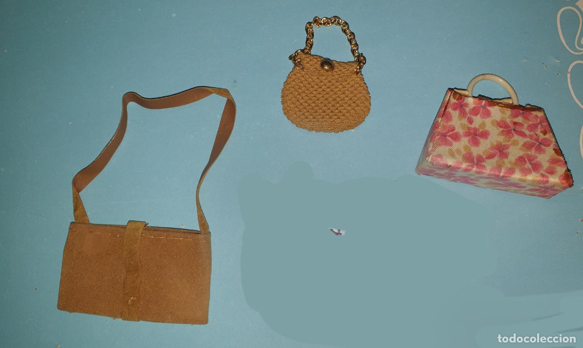 Vestidos Mu&ntilde;ecas Espa&ntilde;olas: LOTE 3 BOLSITOS MU&Ntilde;ECA A&Ntilde;OS 70 FANNY BARBIE SNDY