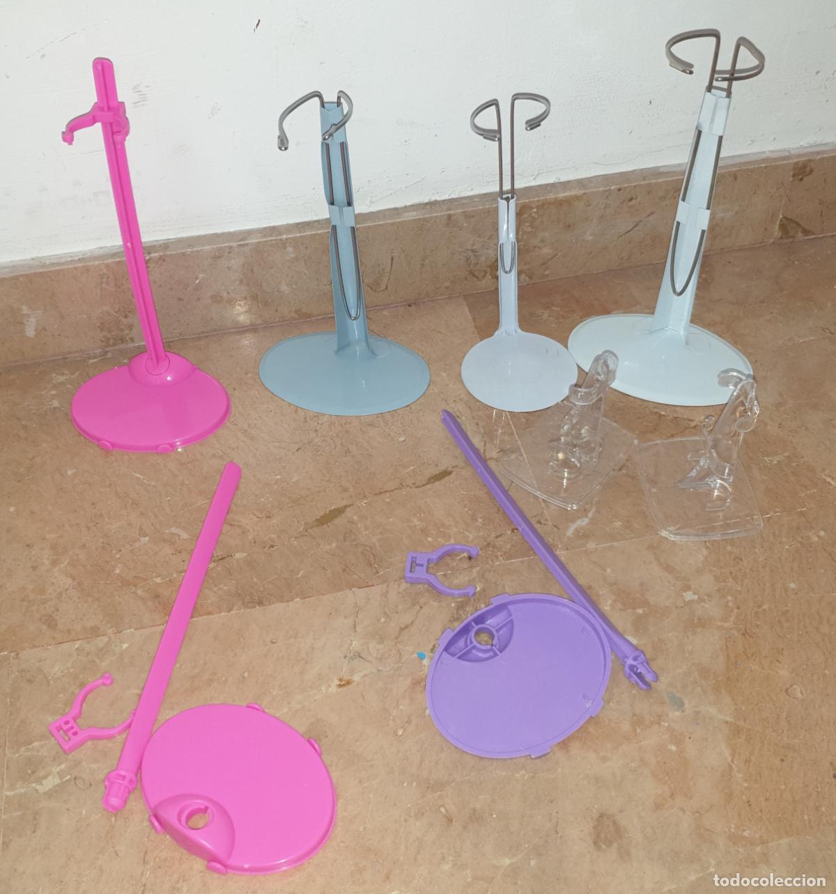 Vestidos Mu&ntilde;ecas Espa&ntilde;olas: LOTE 8 PEANAS O SOPORTES PARA SUJETAR MU&Ntilde;ECAS BARBIE NANCY BLYTHE LESLY