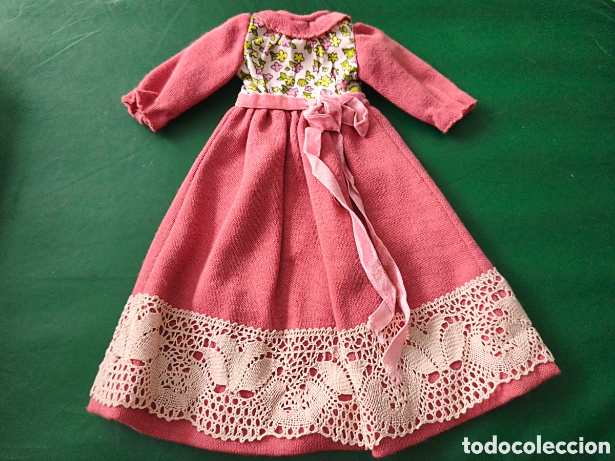 Vestidos Mu&ntilde;ecas Espa&ntilde;olas: Mu&ntilde;eca vestido rosa. A&ntilde;os 70-80