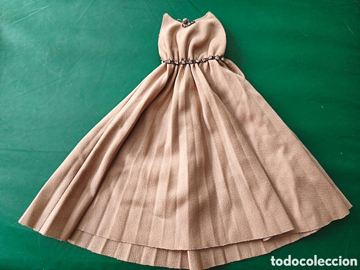 Vestidos Mu&ntilde;ecas Espa&ntilde;olas: Vestido marr&oacute;n fiesta. Hecho a mano. A&ntilde;os 70-80