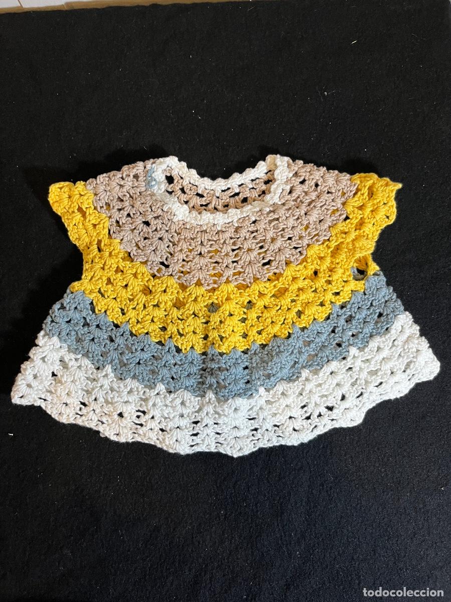 Vestidos Mu&ntilde;ecas Espa&ntilde;olas: Vestido mu&ntilde;eca reborn ganchillo crochet artesanal ropa beb&eacute; vintage handmade primera puesta