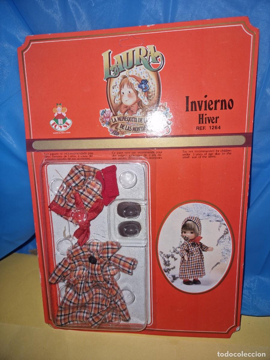 Vestidos Mu&ntilde;ecas Espa&ntilde;olas: Antiguo blister original del conjunto de ropa Invierno de la mu&ntilde;eca Laura de las Monta&ntilde;as de Toyse