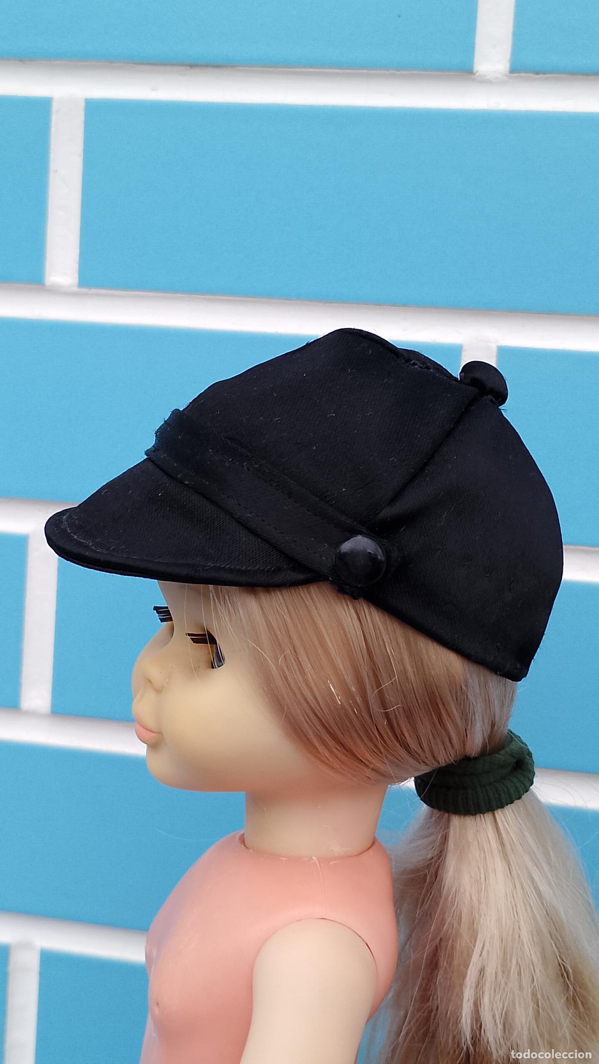Vestidos Mu&ntilde;ecas Espa&ntilde;olas: Antigua gorra negra original de mu&ntilde;eco Icsa, v&aacute;lida para Nancy
