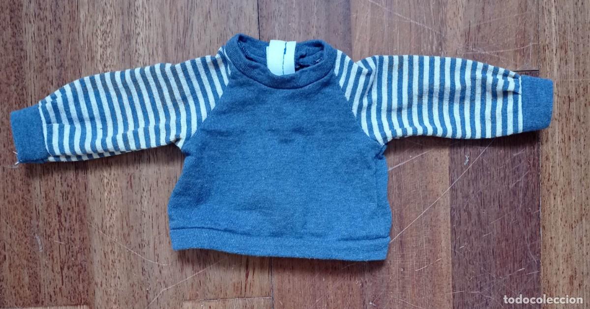 Vestidos Mu&ntilde;ecas Espa&ntilde;olas: CAMISETA PARA MU&Ntilde;ECA DE COLOR AZUL Y CON RAYAS . MARCA ARIAS