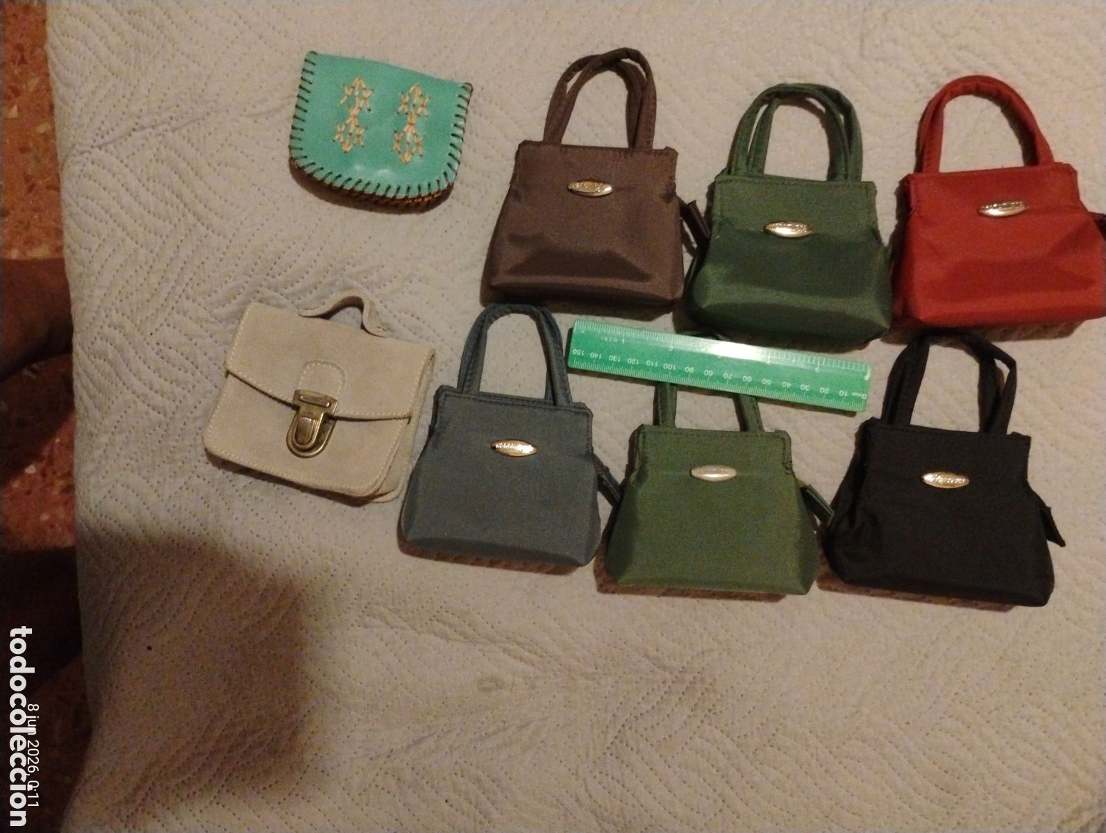 Kleider Spanische Puppen: &diams;Megalote 8 Minibolsos de Colecci&oacute;n (Camomilla Milano + Piel Artesanal) - Ideal Mu&ntilde;ecas / Vintage