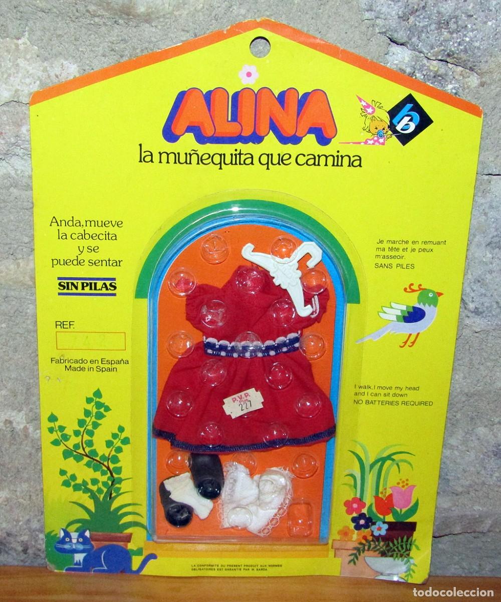 Vestidos Mu&ntilde;ecas Espa&ntilde;olas: ANTIGUO BLISTER ALINA DE BB CONJUNTO DE ROPA - A&Ntilde;OS 70 - NUEVO A ESTRENAR