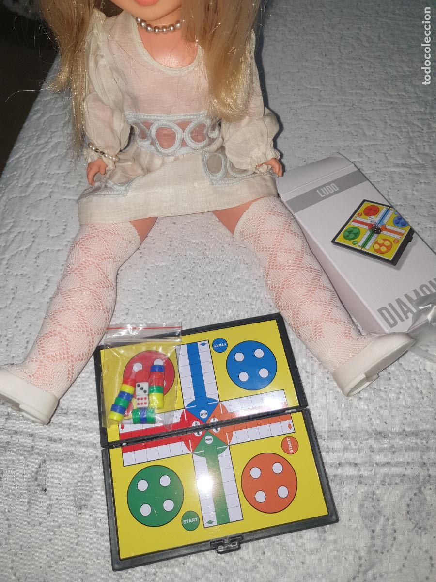 Vestidos mu&ntilde;ecas espa&ntilde;olas: PARCHIS para mu&ntilde;eca tama&ntilde;o Nancy JUEGO MAGNETICO - LUDO