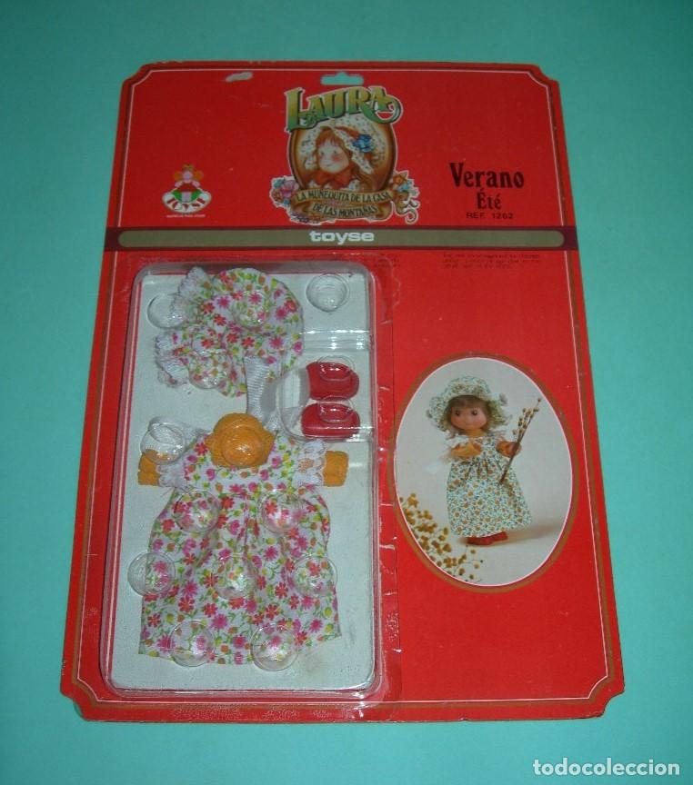Vestidos mu&ntilde;ecas espa&ntilde;olas: MUY RARO CONJUNTO VERANO VARIANTE ROJO DE LA MU&Ntilde;ECA LAURA DE LAS MONTA&Ntilde;AS - ORIGINAL TOYSE A&Ntilde;OS 70 -