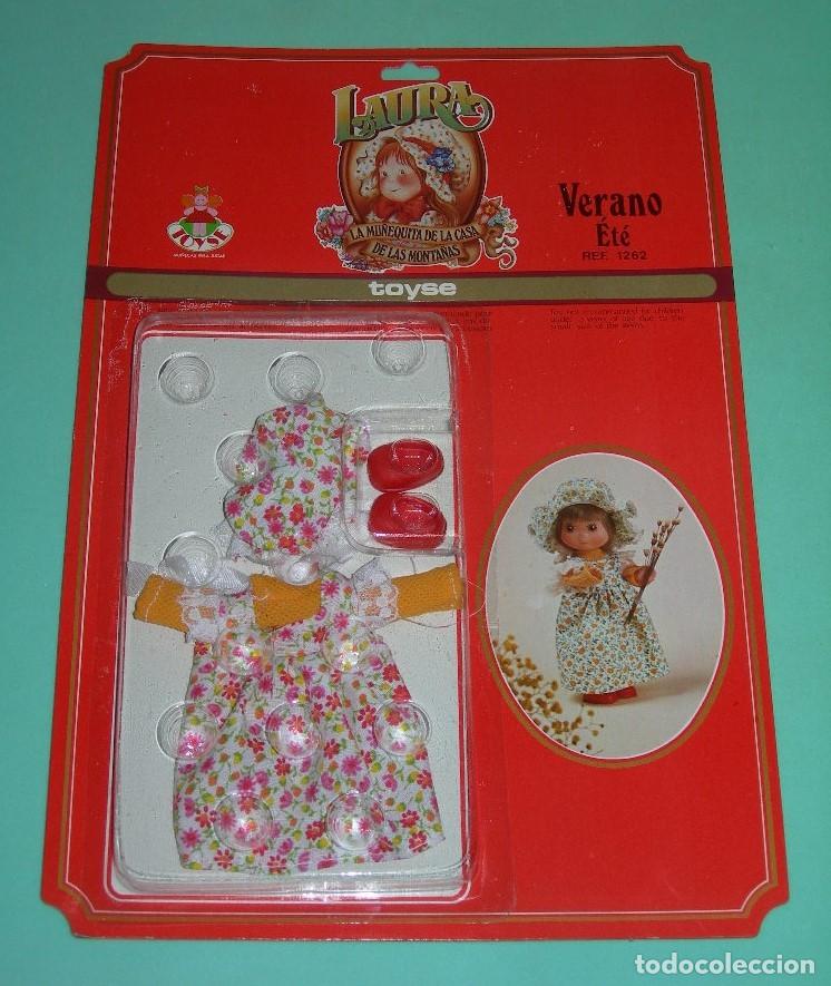 Vestidos Bonecas Espanholas: MUY RARO CONJUNTO VERANO VARIANTE ROJO DE LA MU&Ntilde;ECA LAURA DE LAS MONTA&Ntilde;AS - ORIGINAL TOYSE A&Ntilde;OS 70 -