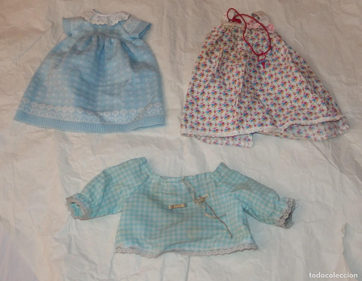 Vestidos mu&ntilde;ecas espa&ntilde;olas: PRECIOSO FALDON AZUL DE LANA DE NENUCO,FALDON DE MOCOSETE Y BLUSA DE CHUPET&Iacute;N