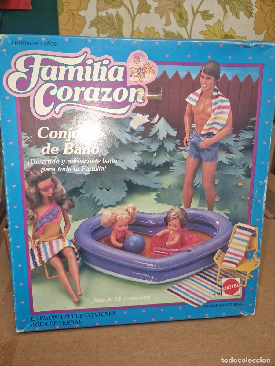 Vestidos mu&ntilde;ecas espa&ntilde;olas: FAMILIA CORAZ&Oacute;N CONJUNTO DE BA&Ntilde;O CAJA NUEVA . DE MATTEL. &iexcl;&iexcl;NUEVO Y PRECINTADO, A ESTRENAR!! A&Ntilde;OS 80.