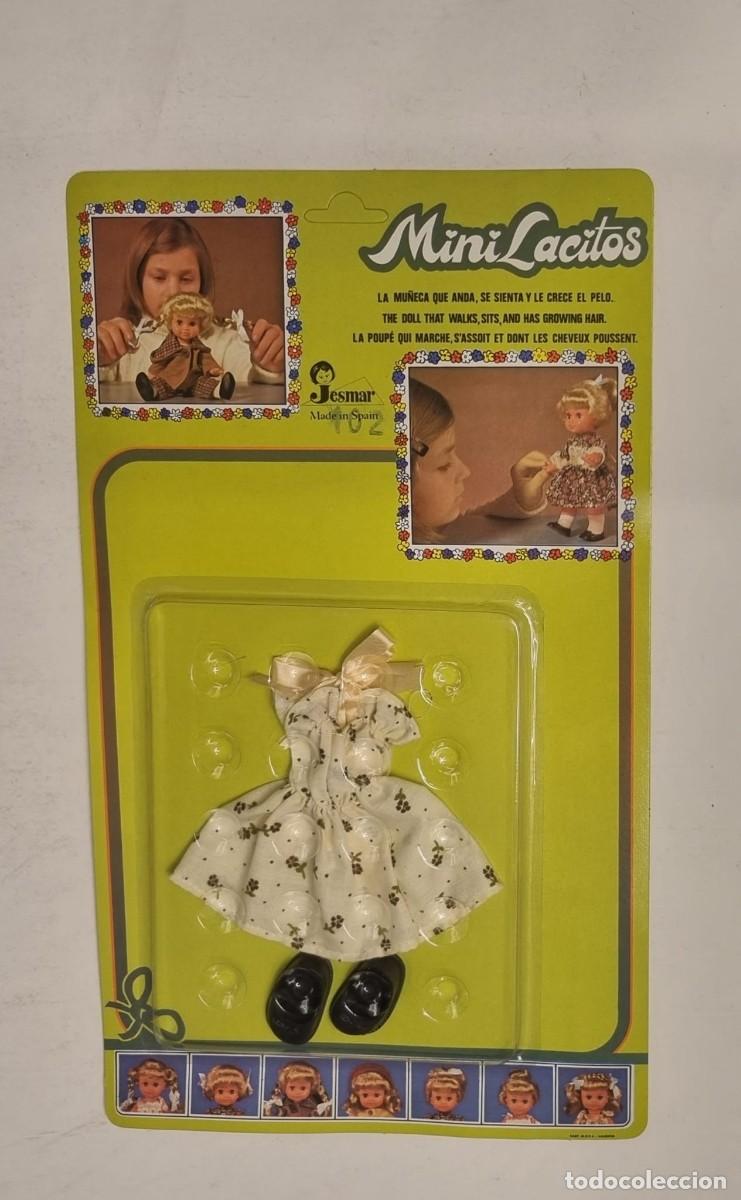Vestidos mu&ntilde;ecas espa&ntilde;olas: JESMAR 102- MINILACITOS BLISTER VESTIDO FLORES Y ZAPATOS, NUEVO