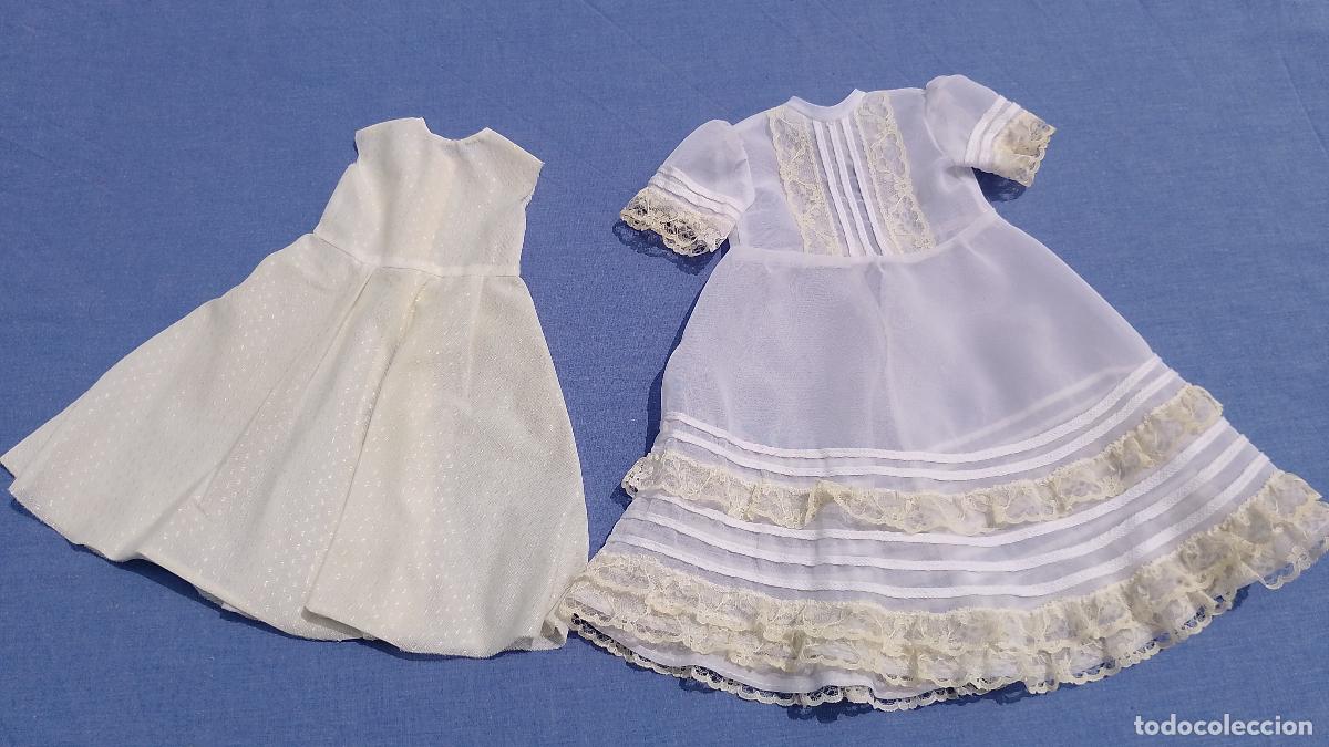 Vestidos mu&ntilde;ecas espa&ntilde;olas: Antiguo conjunto de vestido de comuni&oacute;n y combinaci&oacute;n para mu&ntilde;ecas