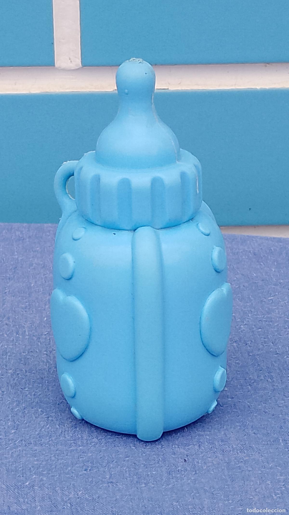 Vestidos mu&ntilde;ecas espa&ntilde;olas: Antiguo biber&oacute;n azul para mu&ntilde;ecas beb&eacute;