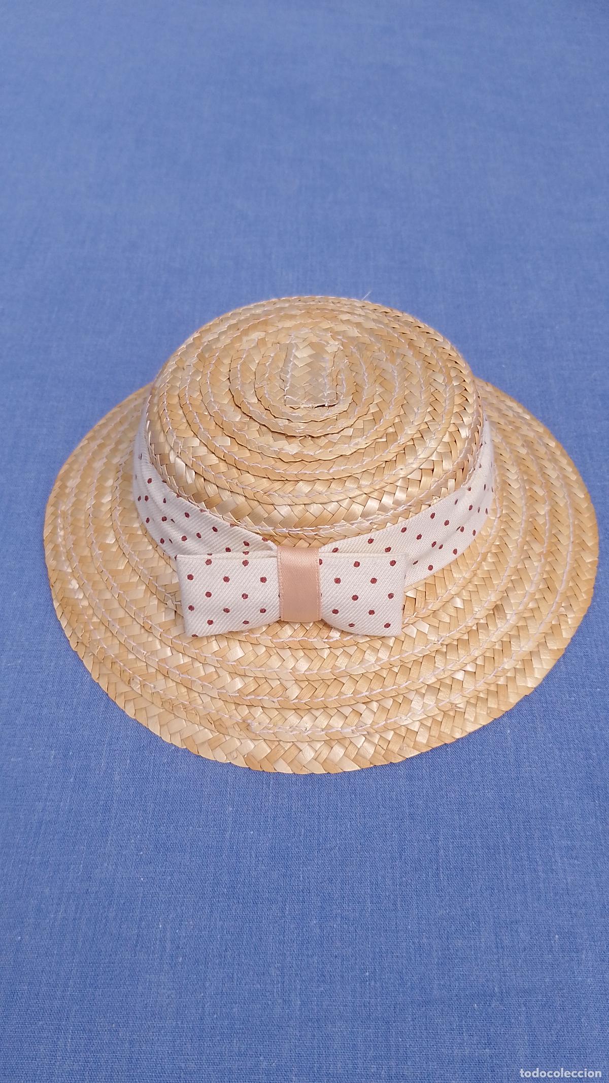 Vestidos mu&ntilde;ecas espa&ntilde;olas: Antiguo sombrero de paja para mu&ntilde;ecas, v&aacute;lido para Mariquita P&eacute;rez