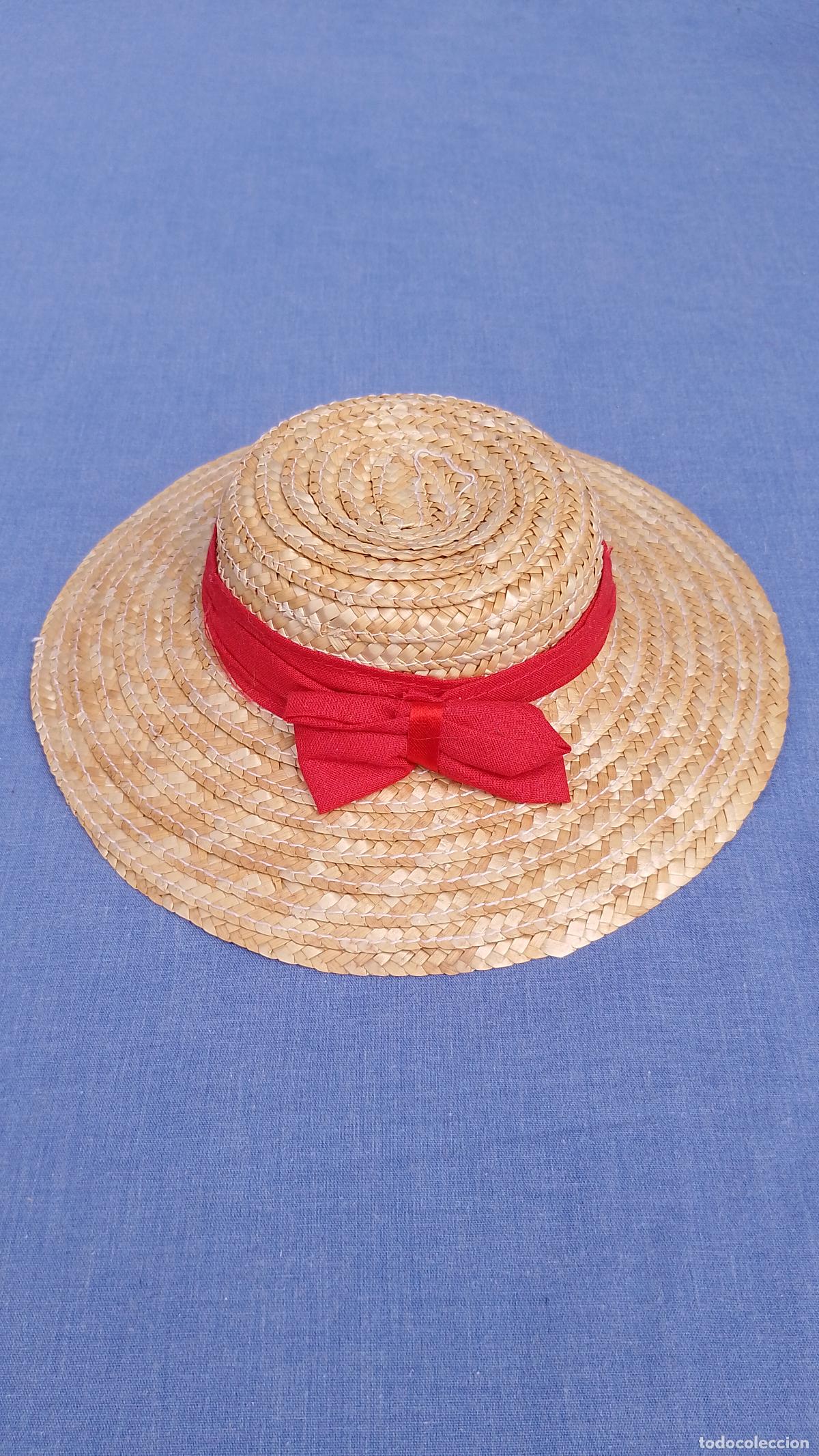Vestidos mu&ntilde;ecas espa&ntilde;olas: Antiguo sombrero de paja para mu&ntilde;ecas, v&aacute;lido para Mariquita P&eacute;rez