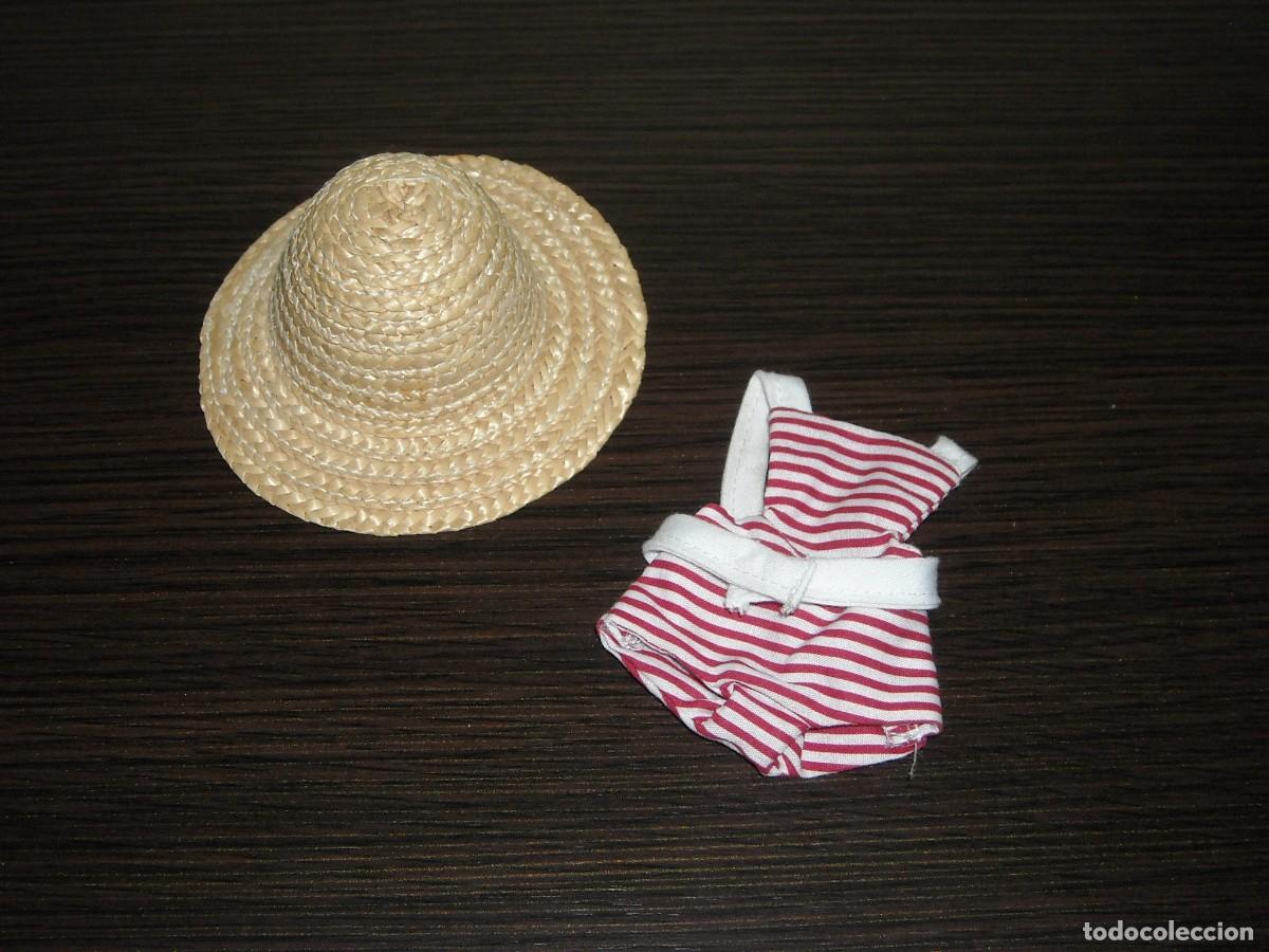 Vestidos mu&ntilde;ecas espa&ntilde;olas: TRAJE DE BA&Ntilde;O Y SOMBRERO DE MARIQUITA PEREZ MINI