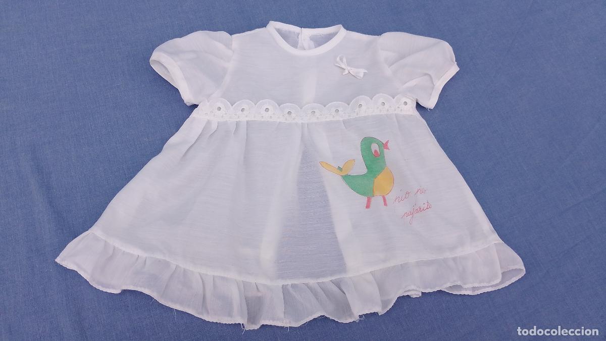 Vestidos mu&ntilde;ecas espa&ntilde;olas: Antiguo vestido blanco para mu&ntilde;ecas