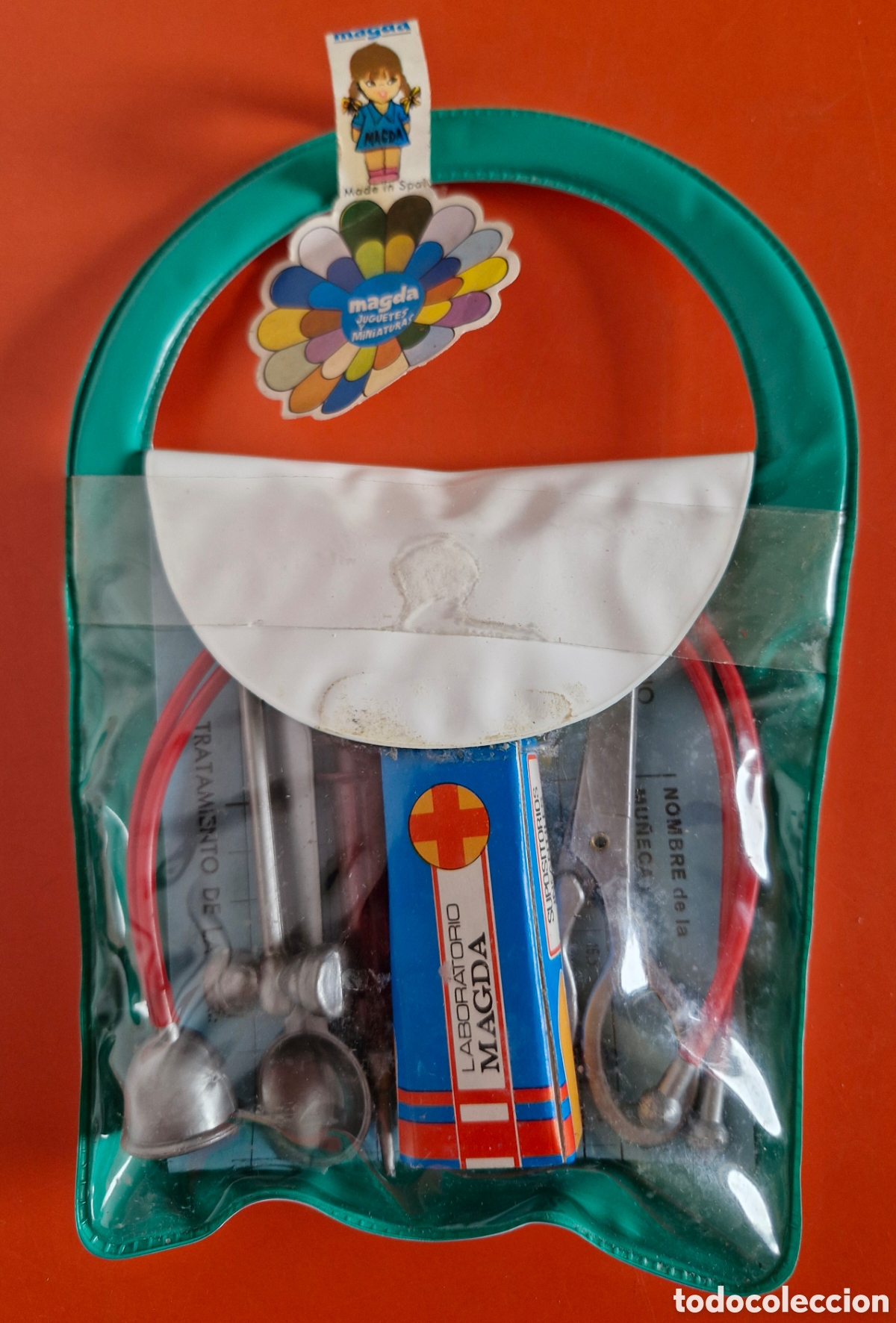 Vestidos mu&ntilde;ecas espa&ntilde;olas: BOLSA CHAROL CON ACCESORIOS ENFERMER&Iacute;A.MAGDA 60'S.SIN ABRIR.