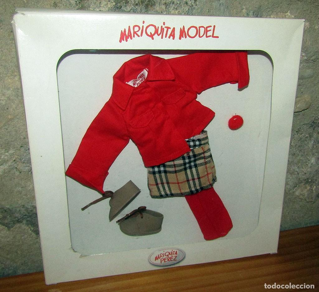 Vestidos mu&ntilde;ecas espa&ntilde;olas: MARIQUITA MODEL - CAJA CON CONJUNTO ROJO OTO&Ntilde;O - NUEVO Y EN SU CAJA
