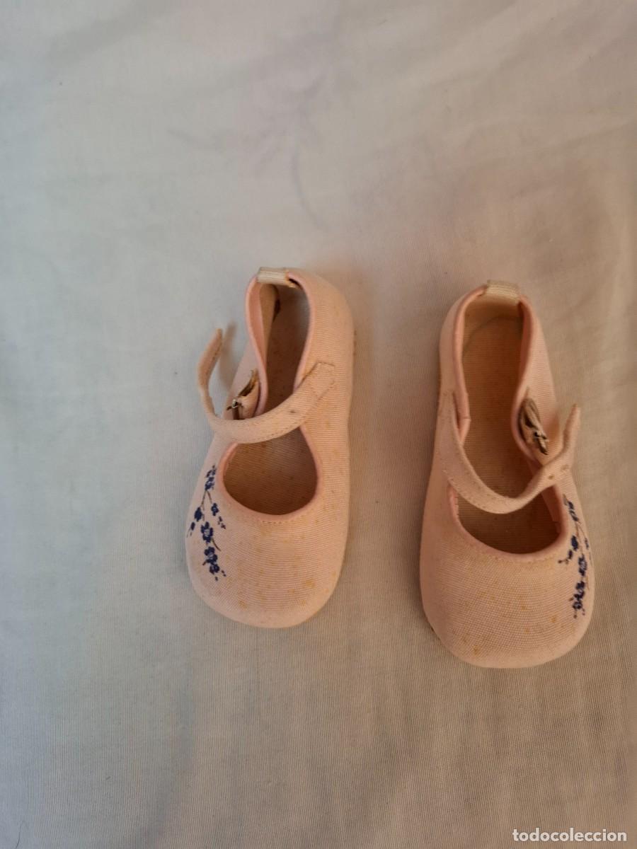 Vestidos mu&ntilde;ecas espa&ntilde;olas: ZAPATOS DE TELA COLOR MELOCOTON PARA MU&Ntilde;ECA