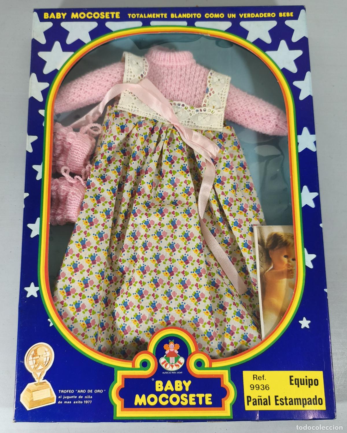 Vestidos mu&ntilde;ecas espa&ntilde;olas: CONJUNTO BABY MOCOSETE PA&Ntilde;AL ESTAMPADO, REF 9936, EN CAJA. CC