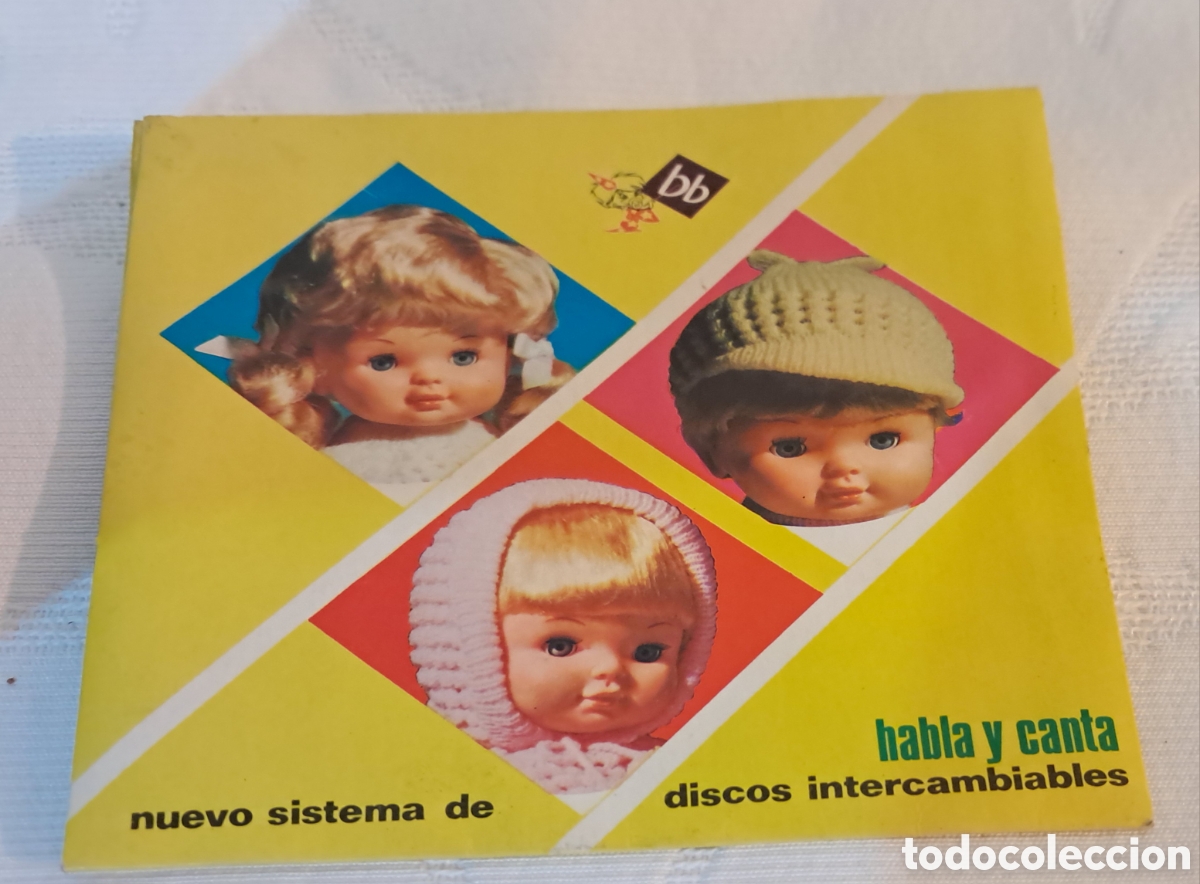 Vestidos mu&ntilde;ecas espa&ntilde;olas: BB. Funda para cuatro discos intercambiables, vacia. Para Reme, Tadeo y Analia. A&ntilde;os 70-80