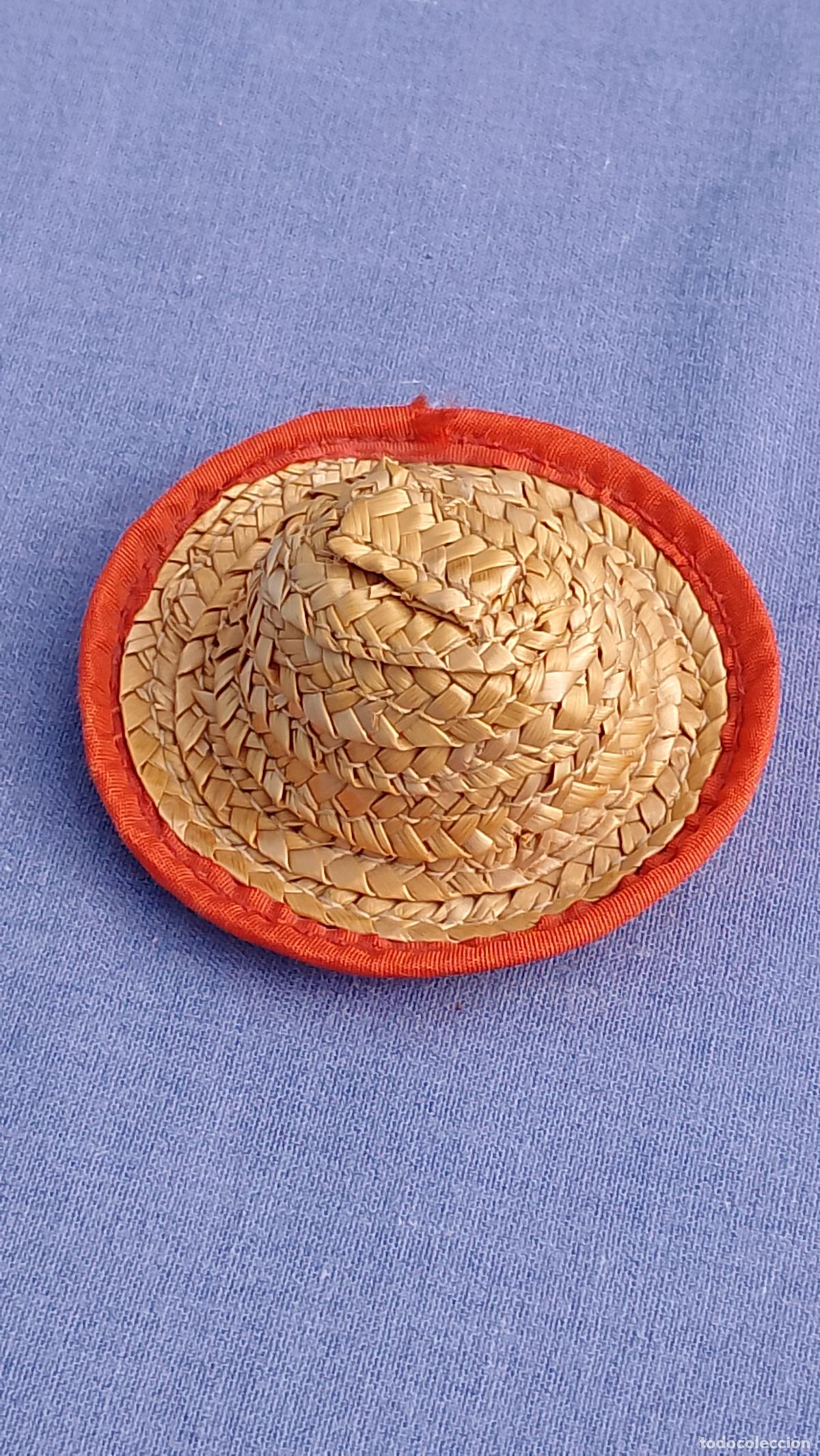 Vestidos mu&ntilde;ecas espa&ntilde;olas: Antiguo sombrero de paja para mu&ntilde;ecas