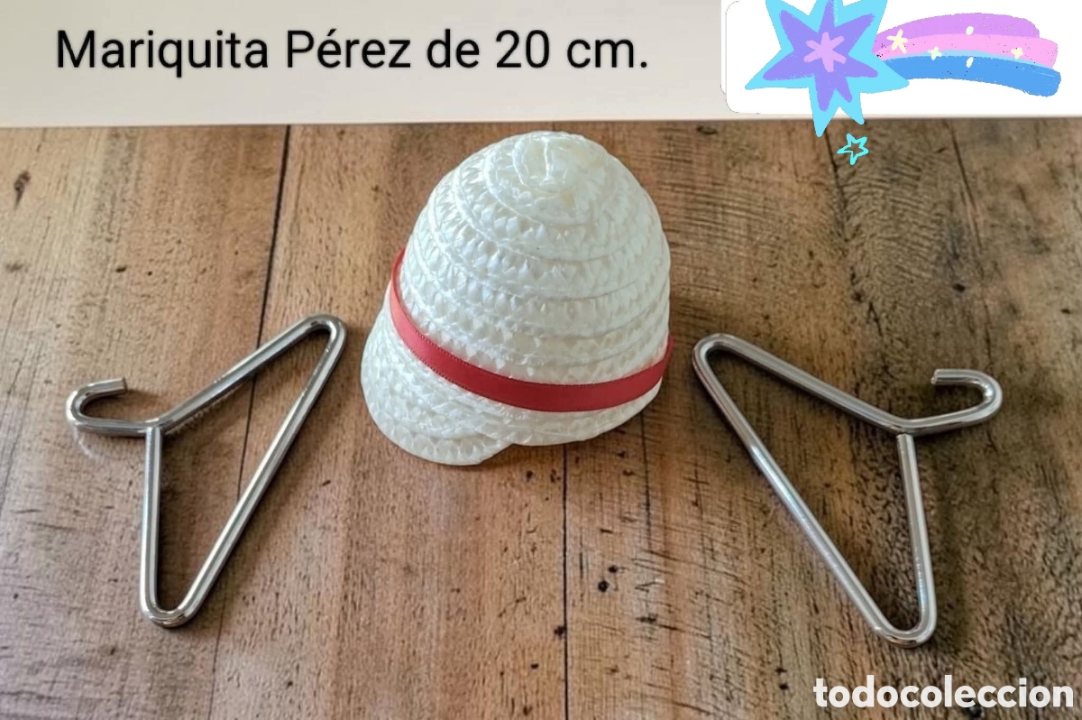 Vestidos mu&ntilde;ecas espa&ntilde;olas: :::: CB49 - SOMBRERO Y PERCHAS DE MARIQUITA PEREZ DE 20 CM.