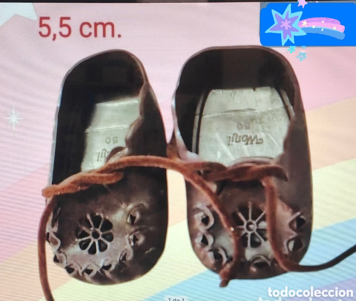 Vestidos mu&ntilde;ecas espa&ntilde;olas: :::: AB38 - ZAPATITOS MARCA WONIL MARRONES DE 5,5 CM.