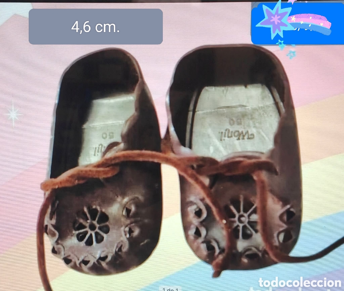 Vestidos mu&ntilde;ecas espa&ntilde;olas: :::: AB39 - ZAPATITOS MARCA WONIL MARRONES DE 4,6 CM.