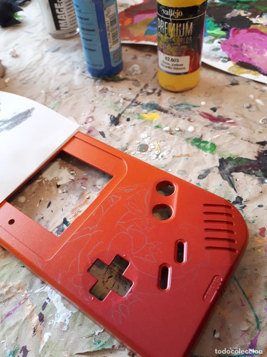 Videojuegos y consolas: Game boy custom pokemon charizard Carcasa - Foto 5