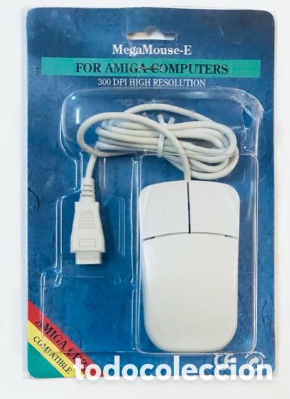 Videojuegos y consolas: MegaMouse-E For Amiga Computers (300dpi) [Commodore Amiga & CD32] Rat&oacute;n,Bola,Mouse,Alfa data - Foto 1